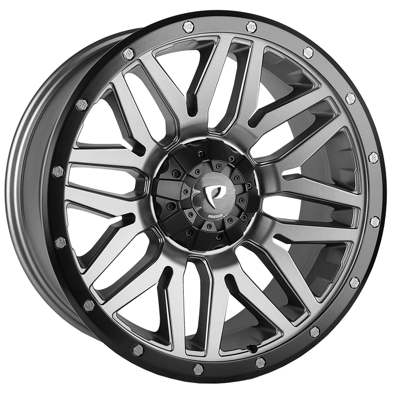Диски Y5369 Powcan Y5369 8.0x17/12x135/139.7 D106.1 ET15 Matt Grey with Matt Black Lip