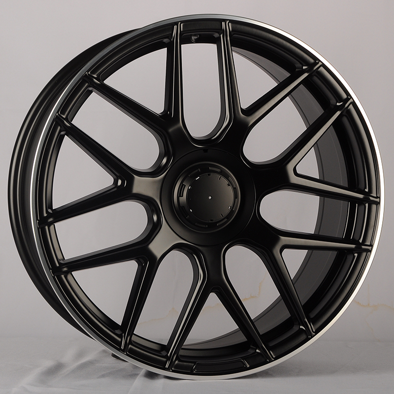 Диски BK5318 Powcan BK5318 9.5x21/5x112 D66.6 ET22 Black Matt with Lip Polish задняя
