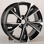 Диски AO9861D Anzoo AO9861D 7.5x17/5x112 D66.6 ET35 Black Machine Face