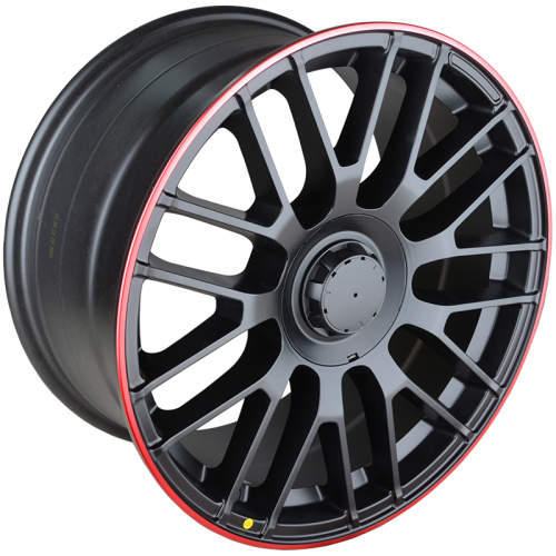 KoKo Kuture SL519 7.5x17/5x112 D66.6 ET35 Matte Red Black Lip