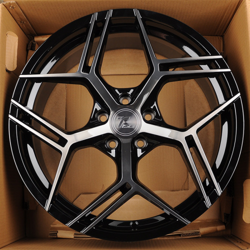 Tisli Blade 8.5x19/5x112 D66.6 ET35 Black Face Machined With Black Coat