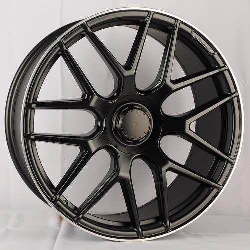 Powcan BK5318 9.5x21/5x112 D66.6 ET45 Satin Black Machined Lip