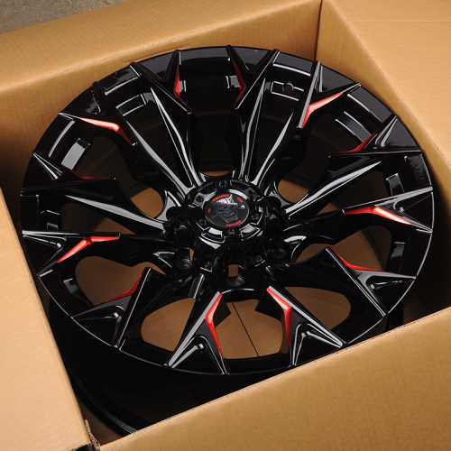 Zumbo Wheels F8530 9.0x18/6x139.7 D110.1 ET0 Gloss Black+Milling window+red coating