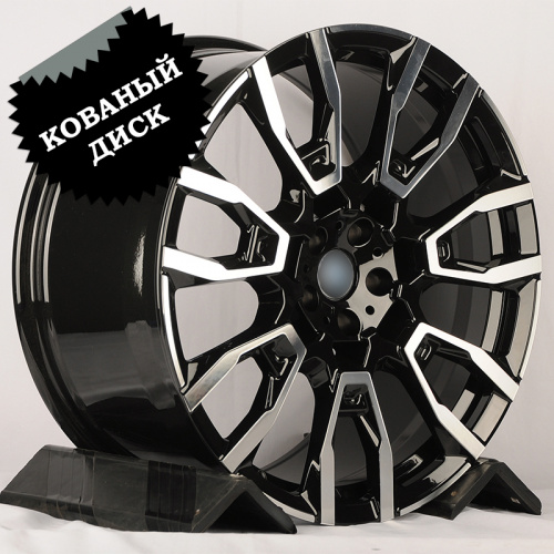 Anzoo AF556 9.5x21/5x112 D66.56 ET37 Glossy Black Machine Face (передняя ось)