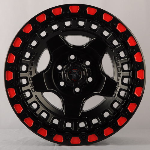 Anzoo JT170-7 9.0x17/5x127 D71.5 ET-10 Matt black+red line