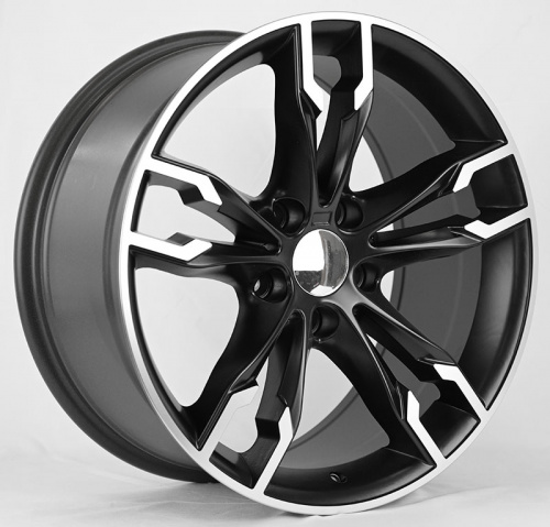 Powcan BK5255 8.5x18/5x112 D66.6 ET30 Matt Black with Polish
