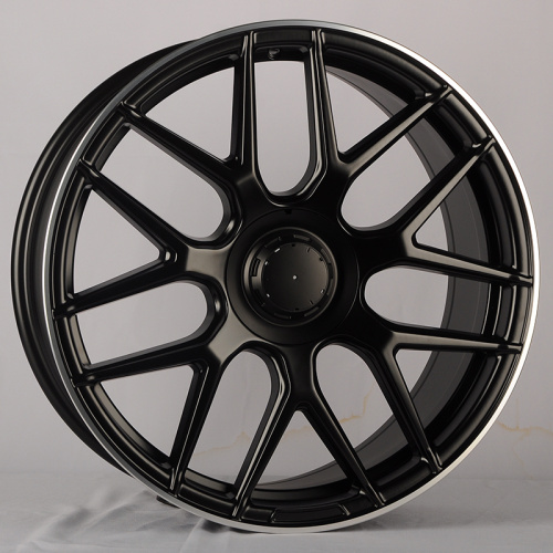 Powcan BK5318 9.5x21/5x112 D66.6 ET22 Black Matt with Lip Polish (задняя ось)