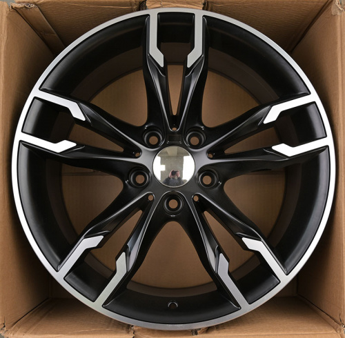 Powcan BK5255 8.5x18/5x112 D66.6 ET30 Matt Black with Polish