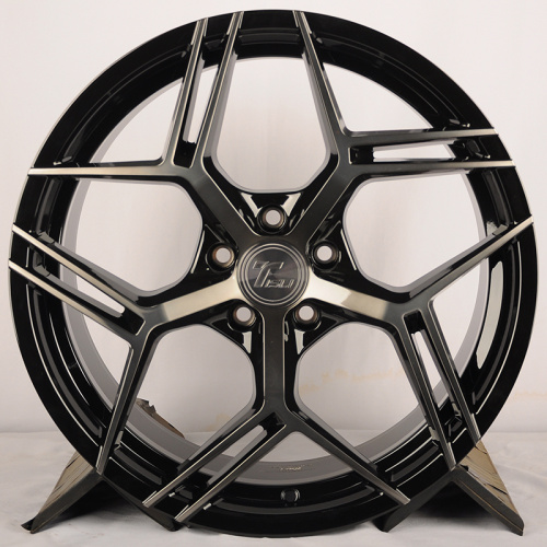 Tisli Blade 8.5x19/5x112 D66.6 ET35 Black Face Machined With Black Coat