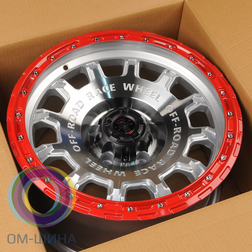 IWheel FBX034-7 8.5x17/5x108 D60.1 ET0 SMF+REDLIP+RIVETS