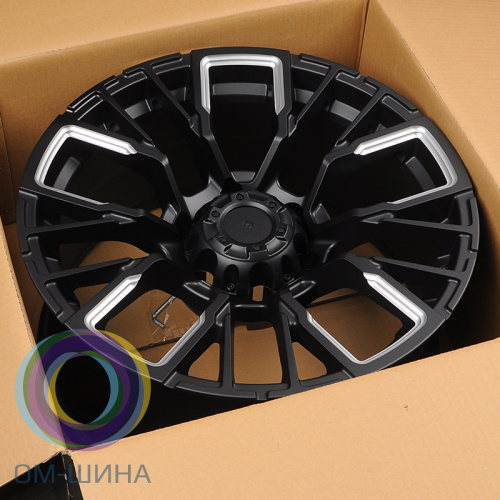 Anzoo JT256-7 9.0x17/6x139,7 D110.1 ET0 Matt Black+Milling Spoke