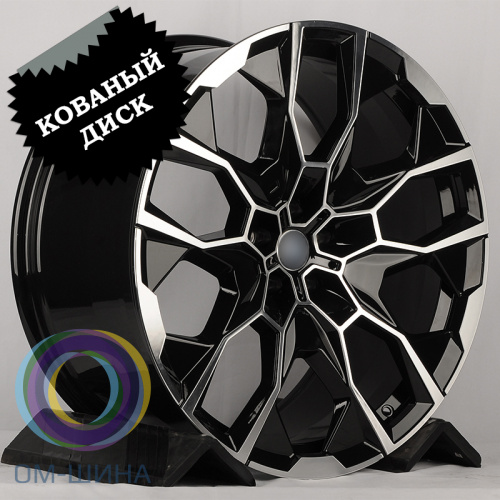 Anzoo AF578 9.5x22/5x112 D66.56 ET30 Glossy Black Machine Face (передняя ось)