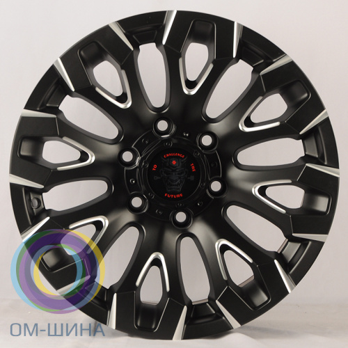 Anzoo JT255-7 9.0x17/6x114,3 D66.1 ET0 Matt Black+Milling Spoke