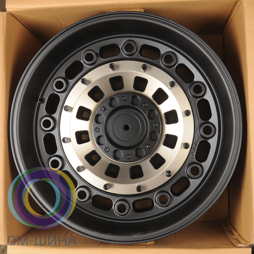 Anzoo 1676 10.0x20/6x135 D106 ET-24 Matt Black Machine Face+Bronze