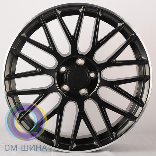 Anzoo AO9932D 8.5x19/5x112 D66.56 ET38 Matt Black Machined Lip (передняя ось)