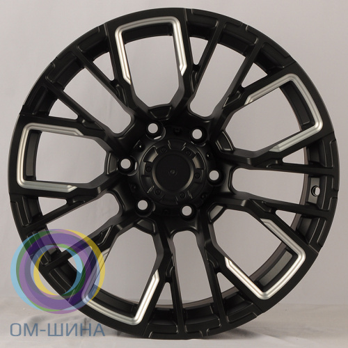 Anzoo JT256-8 9.0x18/6x139,7 D110.1 ET0 Matt Black+Milling Spoke