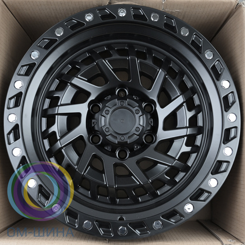 Anzoo JT195-8 9.0x18/6x139.7 D110.1 ET0 Matt Black+Silver Rivets