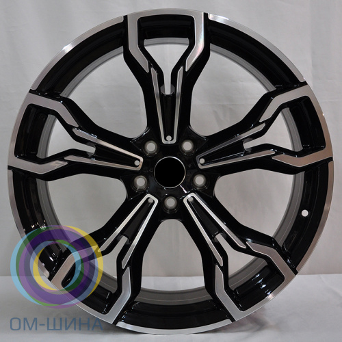 IWheel CR129 8.5x20/5x112 D66.56 ET25 Black Machined Face (передняя ось)