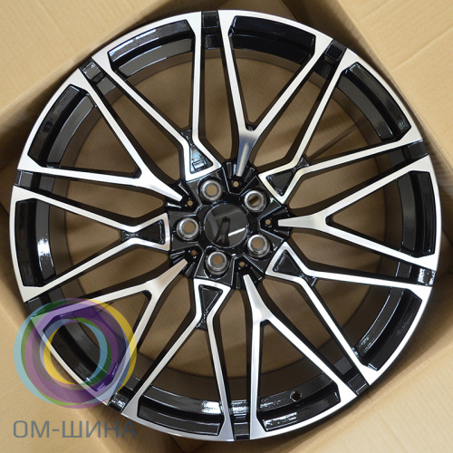 Ivision Wheel NW5063 10.0x22/5x112 D66.6 ET35 Black Face Machined (передняя ось)