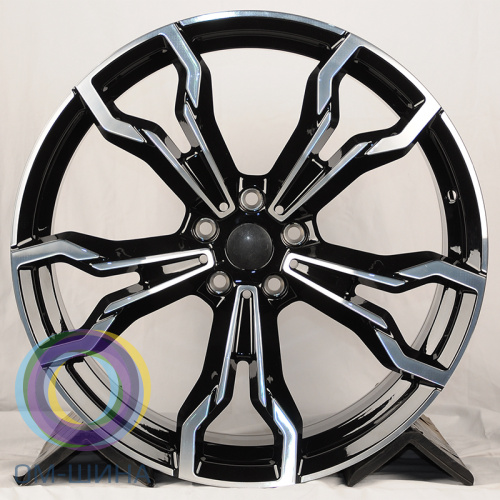 Anzoo AL1047 8.5x20/5x112 D66.56 ET25 Glossy Black Machine Face (передняя ось)
