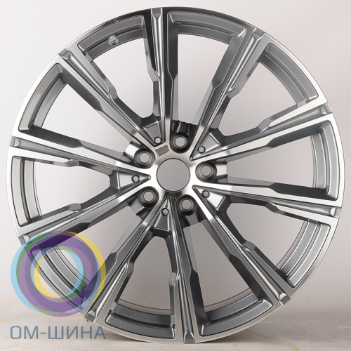 Anzoo H795D 9.0x20/5x112 D66.6 ET35 Gunmetal Machined Face (передняя ось)