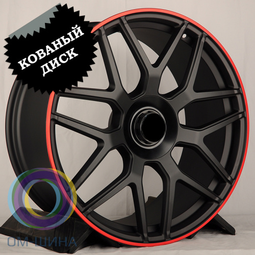 IWheel CR02009 10.0x22/5x130 D84.1 ET33 Matte Black Red Lip (в круг)