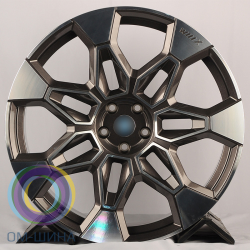 Anzoo AF1898 9.5x22/5x112 D66.56 ET30 Gunmetal Machine Face (передняя ось)