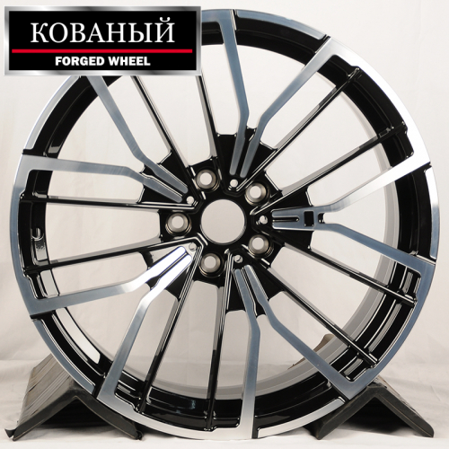 Anzoo AL0560 9.0x19/5x112 D66.56 ET35 Glossy Black Machine Face (задняя ось)