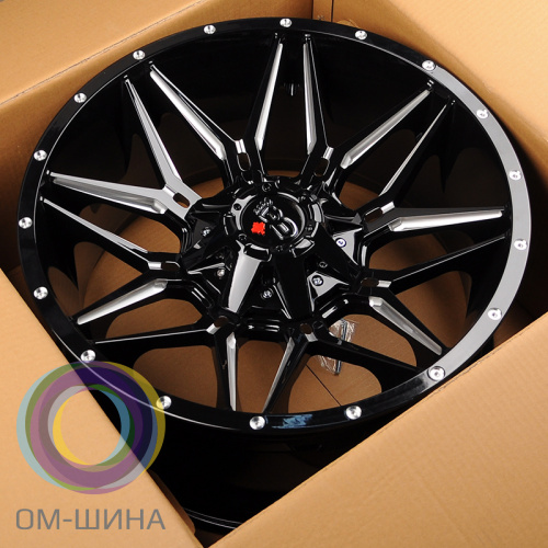 HMD 1075 10.0x20/12x139.7/135 D106 ET-18 Gloss Black With Milled SPOKE