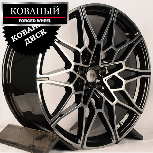 Anzoo ALC1842 9.0x21/5x112 D66.56 ET25 Glossy Black Surface+Transparent Gunmetal (передняя ось)
