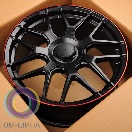 IWheel IVF-933 10x22/5x130 D84.1 ET35 Matt BM Lip + RED (в круг)