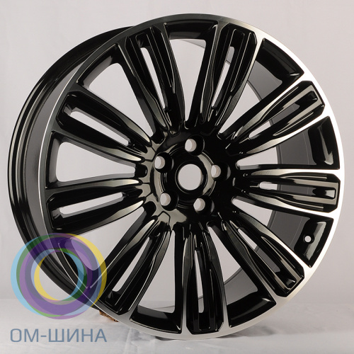 Anzoo H716F 9.5x22/5x120 D72.6 ET45 Black Machine Face