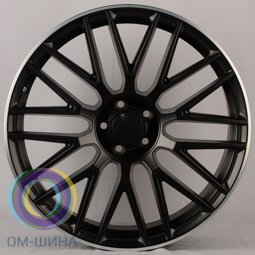 HMD H0932 10.0x21/5x112 D66.6 ET45 Matt Black With Lip Polish (в круг)
