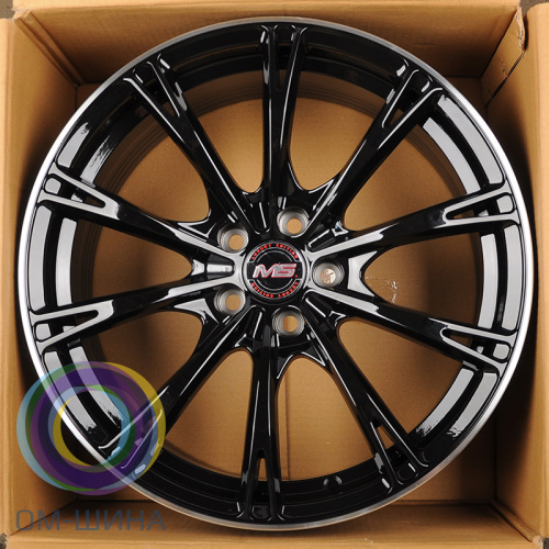 HMD WC003 7.5x17/5x100 D57.1 ET35 Black Machined Line