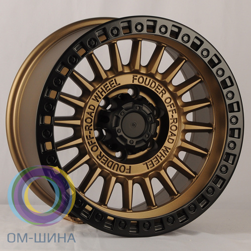 Anzoo JT222-7 9.0x17/6x139.7 D110.1 ET0 Bronze+Matt Black Lip
