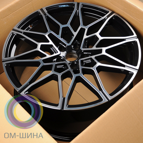 IWheel CR03053 8.5x19/5x112 D66.56 ET25 Glossy Black with Transparent Black face (передняя ось)