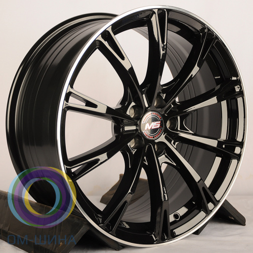 HMD WC003 7.5x17/5x100 D57.1 ET35 Black Machined Line