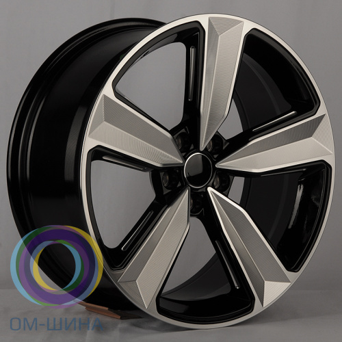 HMD 8753 8.5x19/5x112 D66.5 ET35 Gloss Black Machined Face + Milling Window