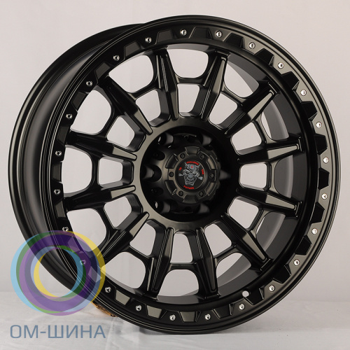 Anzoo JT200-20 9.0x20/6x139.7 D110.1 ET0 Matt Black+Silver Rivets
