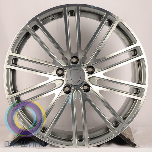 Anzoo ALC1841 9.5x21/5x130 D71.56 ET46 Gunmetal Machine Face (передняя ось)