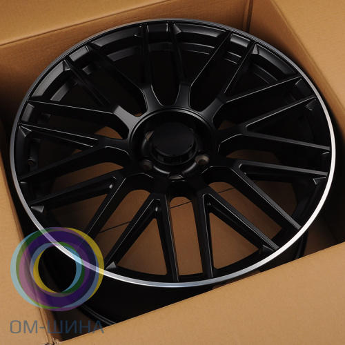 HMD H0932 10.0x21/5x112 D66.6 ET45 Matt Black With Lip Polish (в круг)