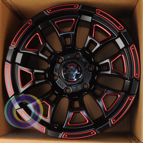Anzoo FBX088-7 9.0x17/5x127 D71.5 ET-10 Matt B+Milling+Red