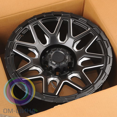 Anzoo JT257-7 9.0x17/6x139,7 D110.1 ET0 Matt Black+Milling Spoke