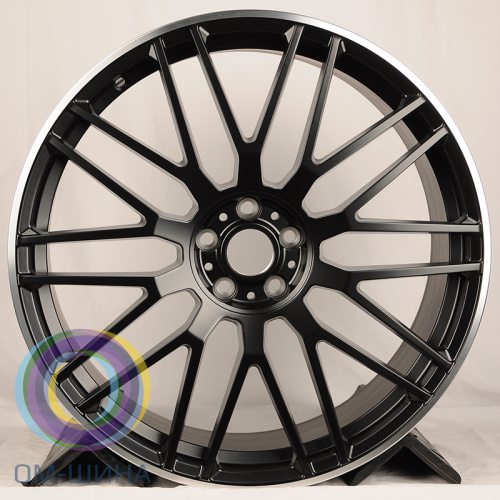 Anzoo ALA5570 8.5x19/5x112 D66.56 ET36 Matt Black Machine Lip (передняя ось)