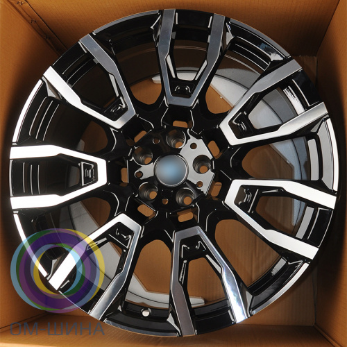 Anzoo AF556 10.5x21/5x112 D66.56 ET40 Glossy Black Machine Face (задняя ось)