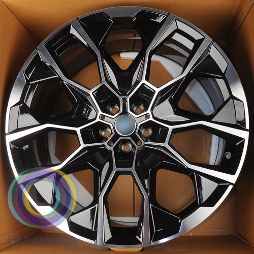 Anzoo AF578 9.5x22/5x112 D66.56 ET30 Glossy Black Machine Face (передняя ось)