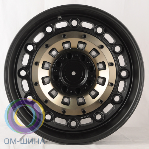 Anzoo 1676 10.0x20/6x135 D106 ET-24 Matt Black Machine Face+Bronze