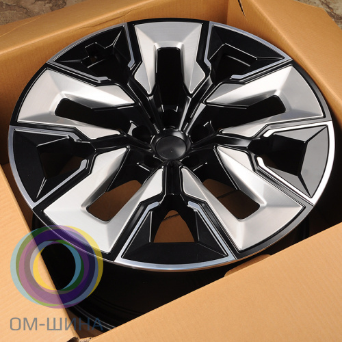 HMD 1325 9.0x21/5x112 D66.6 ET24 Matt Black Polish With Insert (передняя ось)