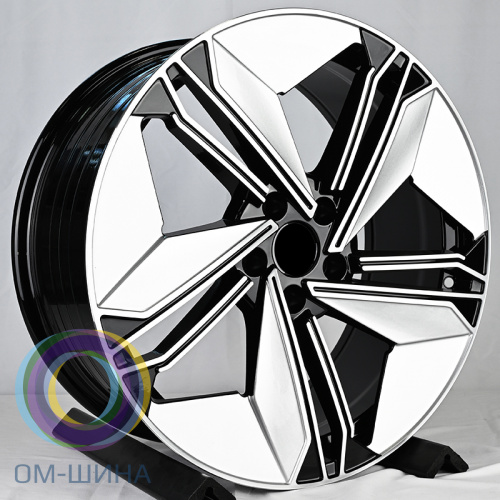 IWheel FBX334-9 8.5x19/5x112 D66.6 ET35 Black+Silver+Machine Face