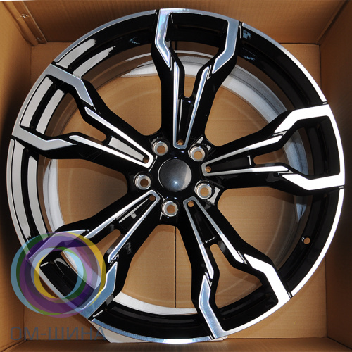 Anzoo AL1047 8.5x20/5x112 D66.56 ET25 Glossy Black Machine Face (передняя ось)
